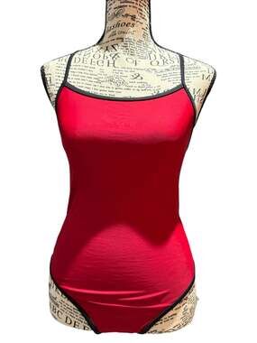 NWT Cupshe Red Cutout One Piece Swimsuit Open Back Size Small